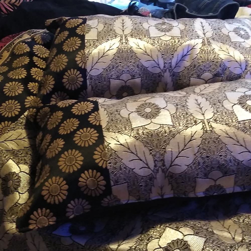 I have these 2 pillows and matching throw size Queen